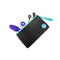 b-Vibe Rimming Petite Rotating Remote Control Plug Purple in a black zipper pouch with accessories.