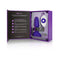 b-Vibe Rimming Petite Rotating Remote Control Plug Purple in packaging with remote control.