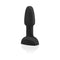b-Vibe Rimming Petite Rotating and Vibrating Remote Control Plug Black in black silicone design.