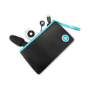 b-Vibe Rimming Petite Rotating and Vibrating Remote Control Plug Black inside a sleek black carrying pouch.