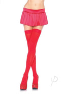 Leg Avenue Nylon Thigh High Stockings One Size Red