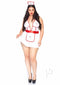 Nightshift Nurse 3pc Set White/red-2
