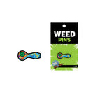Wood Rocket Pipe With Swirled Color Fill Enamel Pin