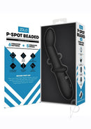 ZOLO P-Spot Beaded Silicone Rechargeable Anal Vibrator Black packaging with product details and features.