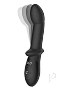 ZOLO P-Spot Beaded Silicone Rechargeable Anal Vibrator Black with rotating shaft and vibration controls