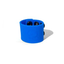 Boneyard Silicone Snap Ball Stretcher Blue displayed on a white background featuring a skull design.