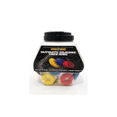 Boneyard Ultimate Cock Ring Assorted Fishbowl 50 Pc display with colorful silicone rings inside.