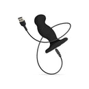 Nexus G-Play Small Plus Unisex Vibrator Black with USB charging cable, ergonomic design for versatile play.