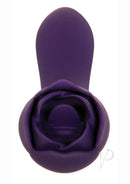 Evolved Thorny Rose Silicone Dual-End Vibrator Purple with rose-shaped end for clitoral stimulation.