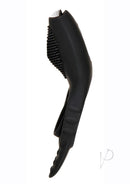 Mr Flicker Rechargeable Silicone Cock Ring Black, sleek design with textured stimulation features for enhanced intimacy.