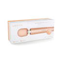 Le Wand Petite Rechargeable Vibrating Massager Rose Gold in elegant packaging, showcasing luxury and functionality.