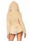 Leg Avenue Cuddle Bunny Costume – Medium Size Beige Fleece Onesie Romper