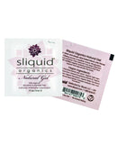 Sliquid Organics Natural Lubricating Gel 0.17 Oz Pillow packaged in a single-use gel pouch.