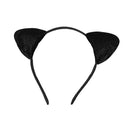 Magic Silk Bra Split Crotch Short and Cat Ears Black 2XL cat ear headband for Halloween costumes