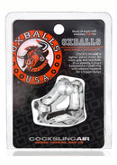Oxballs Cocksling Air Cock and Ball Sling Clear packaging showcasing its unique design.
