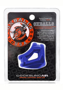 Oxballs Cocksling Air Cock and Ball Sling Pool Blue product packaging showing its design and features.