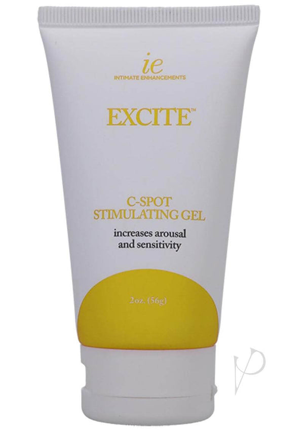 Intimate Enhancements Excite Clitoral Stimulating Gel 2 oz tube designed to heighten arousal and sensitivity.