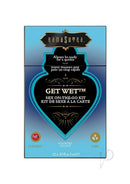 Kama Sutra Get Wet Sex-To-Go Kit packaging featuring assorted flavored lubricants for spontaneous intimacy.