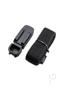 Keon Automatic Masturbator Neck Strap accessory with adjustable black strap and clip for hands-free pleasure.