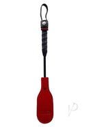 Rouge Mini Leather Oval Paddle Red compact impact toy for satisfying spanking play.