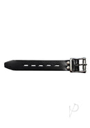 Rouge Leather Padded Range Extender Black shown in black leather with buckle and adjustment holes.