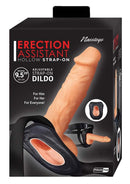 Erection Assistant Hollow Strap-On 9.5 Inch Vanilla harness and dildo set packaging with realistic shaft and harness.