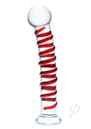 Glas Mr Swirly 10 Inch Glass Dildo Clear and Red - Image 2