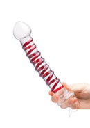 Glas Mr Swirly 10 Inch Glass Dildo Clear and Red - Image 4