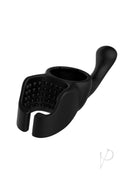 Lovense Domi Prostate and Penis Wand Attachment, versatile male stimulator made from body-safe silicone in black.