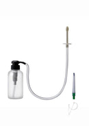 Prowler RED Bottle Douche Clear with pump and applicator for effective cleansing before anal play.