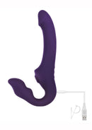 2 Become 1 Silicone Vibrator with Remote Control Purple, double-ended vibrator with USB charging.