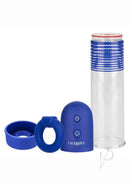 Admiral Rechargeable Rock Hard Pump Kit Blue with automatic pump and silicone enhancer ring.