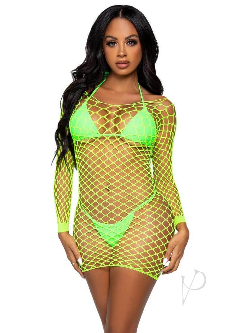 Supreme Long Sleeve Mini Dress Os Grn-0