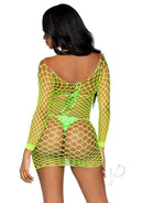 Supreme Long Sleeve Mini Dress Os Grn-1