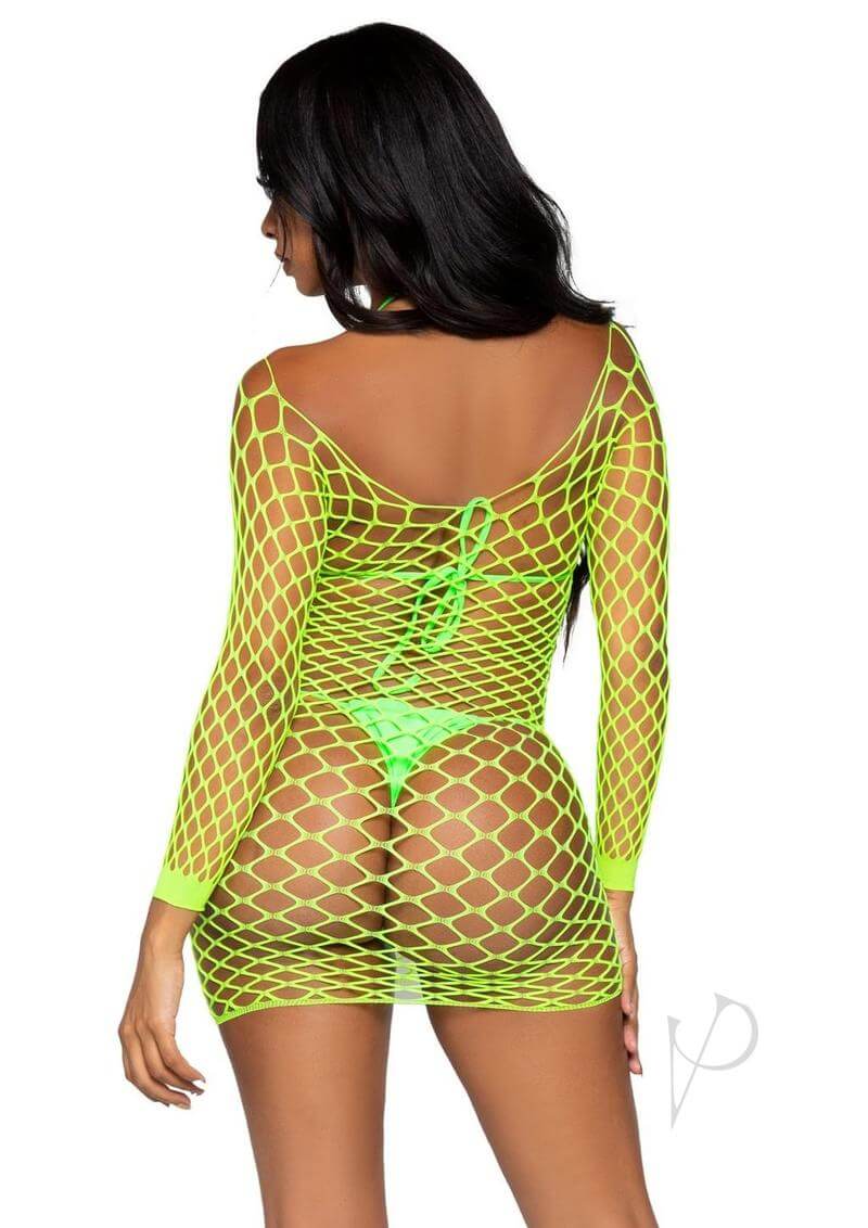 Supreme Long Sleeve Mini Dress Os Grn-1