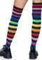 Acrylic Rainbow Thigh High Socks Os-1