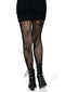Spooky Ghost Fishnet Tights Os Black-1