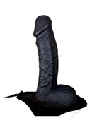 Erection Assistant Hollow Strap-On 8.5 Inch Black realistic design showcased on a flat surface.