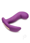 Inmi G-Rocker Come Hither Silicone G-Spot Vibrator Purple side view showcasing sleek design.