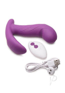 Inmi G-Rocker Come Hither Silicone G-Spot Vibrator Purple with remote and charger.