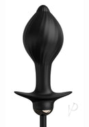 Anal Fantasy Elite Auto-Throb Inflatable Vibrating Plug featuring a sleek black silicone design for enhanced pleasure.