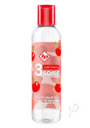 ID 3 Some 3-in-1 Flavored Lubricant Wild Cherry 4 Oz bottle with cherry design and red cap.