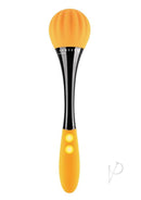 Gender X Sunflower Silicone Dual End Vibrator Yellow Black with textured round wand head and sleek design.
