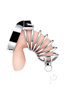 Blue Line Urethral Play Cage Stainless Steel for advanced erection denial and anal stimulation.