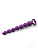 Bing Bang Silicone Anal Beads Small Purple showcasing seven smoothly graduated beads for pleasurable sensations.