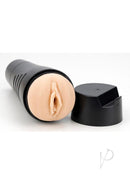 Star Stroker Nina Elle Pussy Stroker Hard Case Vanilla, featuring lifelike vaginal opening and protective hard case.