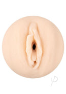 Star Stroker Nina Elle Pussy Stroker Hard Case Vanilla textured opening intricately designed for pleasure.