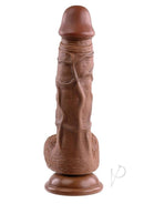 Evolved Realistic Dildo 8 Inch Chocolate showcases detailed textures and lifelike design for ultimate pleasure.
