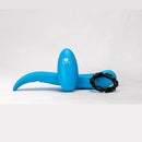 Luvslide Remote Control Vibrating Couples Toy with blue design and attachment ring for enhanced intimacy.