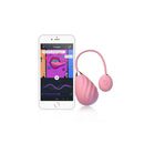 Magic Sundae App Controlled Vibrating Love Egg Pink next to smartphone with Whats Sense app.
